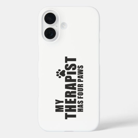 楽しい犬のママ・パパへのギフト!私のセラピストには四本の足があります Case-Mate iPhoneケース (裏面)