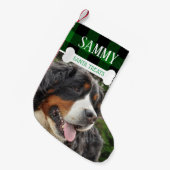 楽しい犬の写真 名前 オーダーメイド スモールクリスマスストッキング (正面 (吊り時))