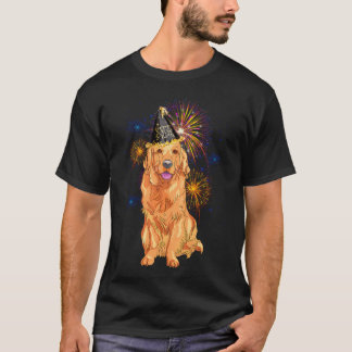 楽しい犬の子犬あけましておめでとう2023年の大晦日の家族用 Tシャツ