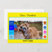 楽しい犬の教育ゲーム ポストカード (正面/裏面)