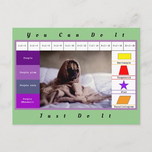 楽しい犬の教育ゲーム ポストカード (正面)