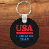 楽しい独立記念日の服 USA ドリンクチーム キーホルダー (正面)