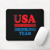 楽しい独立記念日の服 USA ドリンクチーム マウスパッド (マウス)