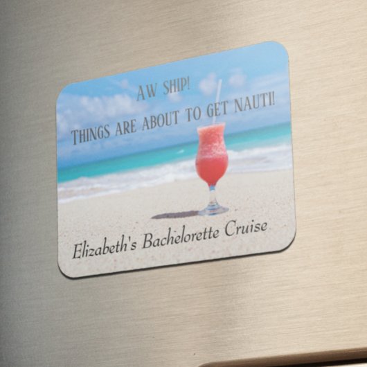 楽しい独身最後の女友達旅行グループビーチ マグネット