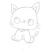 楽しい猫のキャラクター ステッカー パソコン ノート シール