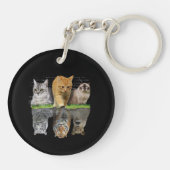 楽しい猫の反射ギフトデザインのアイデア キーホルダー (裏面)