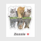 楽しい猫の反射ギフトデザインのアイデア シール (シート)