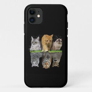 楽しい猫の反射ギフトデザインのアイデア iPhone 11 ケース