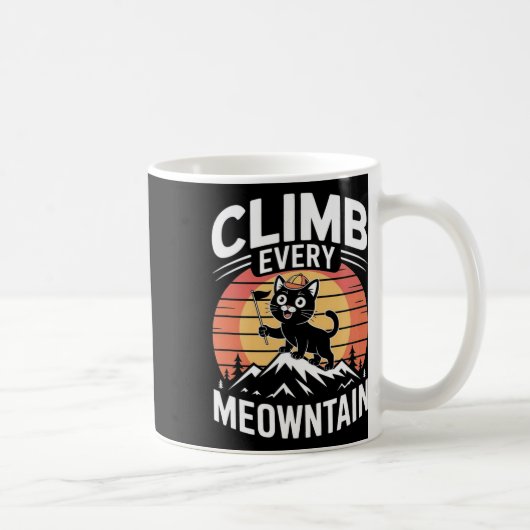 楽しい猫の山登り 毎尾根を登れ コーヒーマグカップ (右)