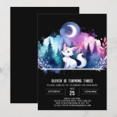 楽しい猫の誕生日 招待状 (正面/裏面)