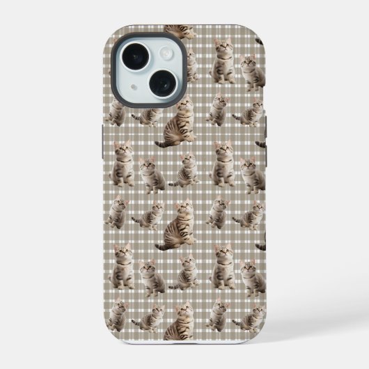 楽しい猫のiPhone 15 カバー (裏面)