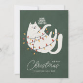 楽しい猫 メリークリスマス グリーティング シーズンカード (正面)