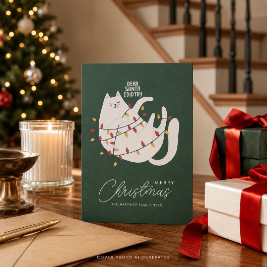 楽しい猫 メリークリスマス グリーティング シーズンカード