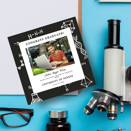 楽しい現代化学の背景要素 卒業生 招待状