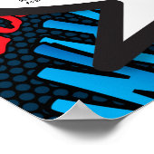 楽しい現代風コミックブックの結婚式着席表 ポスター (角)