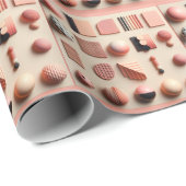 楽しい甘いお菓子をテーマパターン（の模様が）あるにした ラッピングペーパー (ロールコーナー)