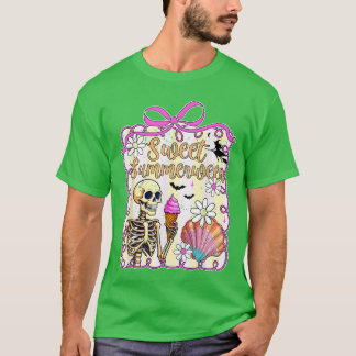 楽しい甘いサマーウィン かわいいスプーキー サマーハロウィン Tシャツ
