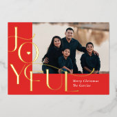 楽しい生活のホリデーカード クリスマスカード 箔シーズンカード (正面)