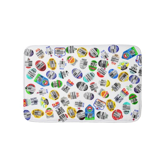 楽しい産物バーコードステッカー バスマット (正面)