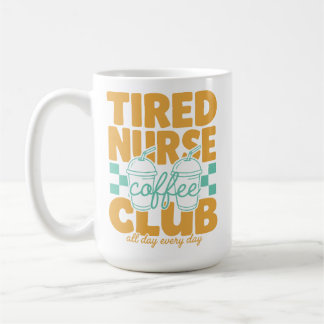 楽しい疲れた看護師コーヒークラブ RN CNA コーヒー好き コーヒーマグカップ