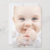 楽しい白いデイジーの写真の招待状 招待状 (正面)