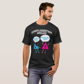 楽しい直角鋭角三角形 数学教師のギフト クール Tシャツ (正面フル)