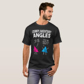 楽しい直角鋭角三角形 数学教師ギフト クール Tシャツ (正面フル)