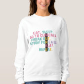 楽しい看護学校のTシャツ | 看護学生のTシャツ スウェットシャツ (正面)