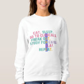楽しい看護学校Tシャツ | 看護学生のTシャツ スウェットシャツ (正面)