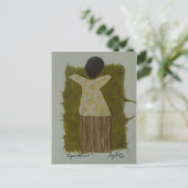 楽しい瞬間ミックスメディアアートポストカード ポストカード (スタンド正面)