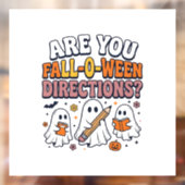 楽しい秋のハロウィーン教師の幽霊の指示入りTシャツ ウィンドウサイン (シート2)