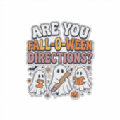 楽しい秋のハロウィーン教師の幽霊の指示入りTシャツ シール (正面)