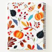 楽しい秋の収穫パターン ノートブック (裏面)