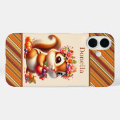 楽しい秋の季節のリス 名前を追加  Case-Mate iPhoneケース (裏面 (横))
