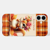 楽しい秋の季節のリス 名前を追加  Case-Mate iPhoneケース (裏面 (横))