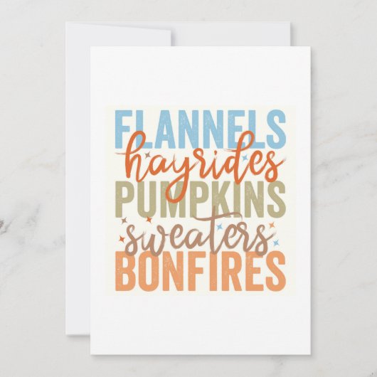 楽しい秋の雰囲気 カード (正面)