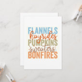 楽しい秋の雰囲気 カード (正面/裏面インサイチュ)