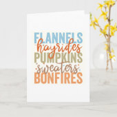 楽しい秋の雰囲気 カード (黄色い花)