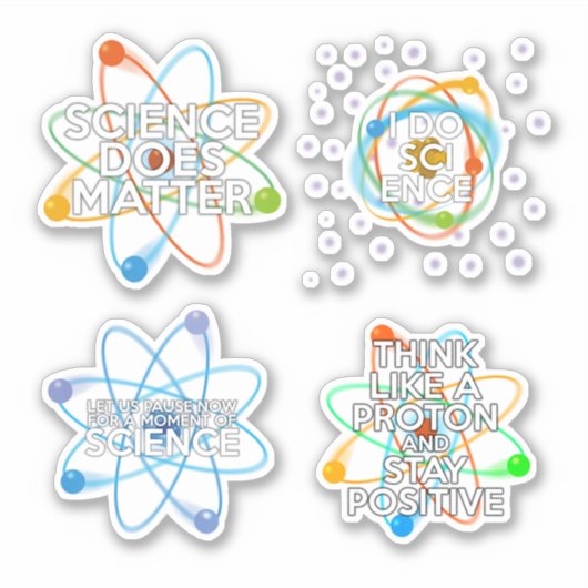 楽しい科学の名言ステッカーセット シール (正面)