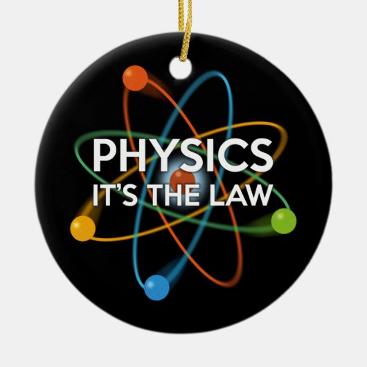 楽しい科学の法則 物理学 セラミックオーナメント (正面)