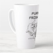 楽しい糸のタンゴ — 遊ぶ二匹の子猫 Tシャツ カフェラテマグ (左アングル)