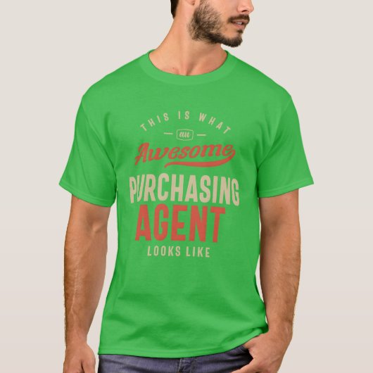楽しい素晴らしい購買代理人の仕事の職業のフリーズ Tシャツ (正面)