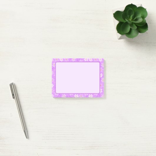 楽しい紫の花のテーマの付箋紙 ポストイット (オフィス)