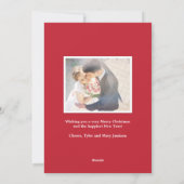楽しい結婚したとメリーのクリスマス写真カード シーズンカード (裏面)