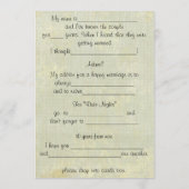 楽しい結婚式のアドバイスコメントカード アドバイスカード (裏面)