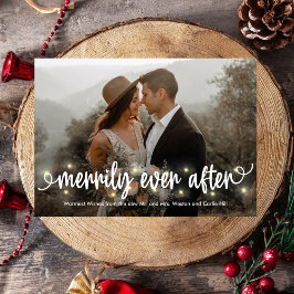 楽しい結婚式のホリデー写真カード シーズンカード