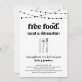 楽しい結婚式のリハーサルディナーの招待状 招待状 (正面)