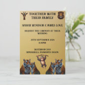 楽しい結婚式の動物園 招待状 (スタンド正面)