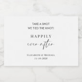 楽しい結婚式の引き出物 リキュールボトルラベル (シングルラベル)