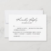 楽しい結婚式の招待状　出欠連絡カード 招待状 (正面)